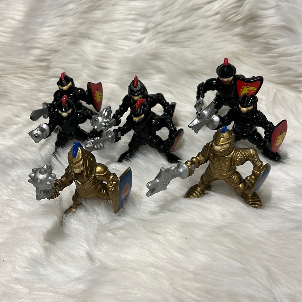 Vintage 94 Fisher Price Great Adventures Action Castle Bundle Gold Black Figures